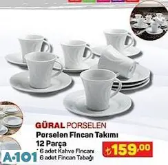GÜRAL PORSELEN PORSELEN FİNCAN TAKIMI